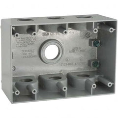 Hubbell-Raco - 4-1/2 x 6-3/8 x 2.781" Aluminum Rectangular Weather Resistant Outlet Box - A1 Tooling