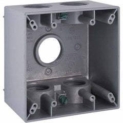 Hubbell-Raco - 4-1/2 x 4-1/2 x 2-5/8" Aluminum Square Weather Resistant Outlet Box - A1 Tooling