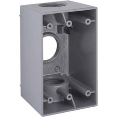 Hubbell-Raco - 4.57 x 2.811 x 2.807" Aluminum Rectangular Weather Resistant Outlet Box - A1 Tooling