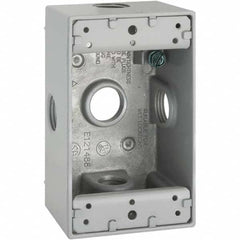 Hubbell-Raco - 4.57 x 2.816 x 2.148" Aluminum Rectangular Weather Resistant Outlet Box - A1 Tooling