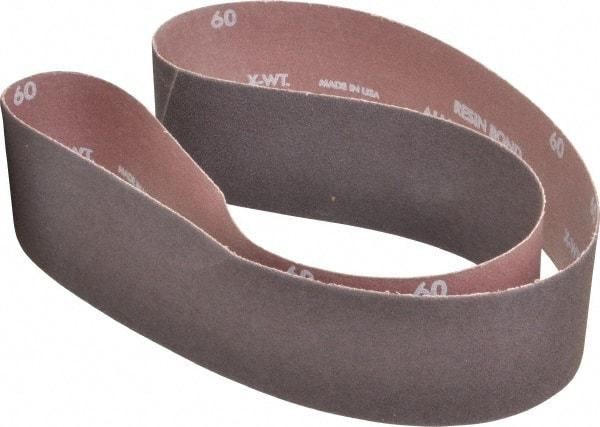 Norton - 2-1/2" Wide x 48" OAL, 60 Grit, Aluminum Oxide Abrasive Belt - Aluminum Oxide, Medium, Coated, X Weighted Cloth Backing, Series R228 - A1 Tooling