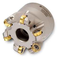 Indexable Copy Face Mill: 40 mm Max Cut Dia, 16 mm Arbor Hole Takes (5) RJ..1004 Inserts, 5 mm Max Depth, Through Coolant