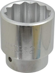 Proto - 2", 1" Drive, Standard Hand Socket - 12 Points, 3-7/16" OAL, Chrome Finish - A1 Tooling