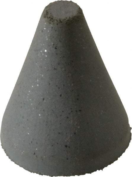 Cratex - 1" Max Diam x 1-1/4" Long, Taper, Rubberized Point - Coarse Grade, Silicon Carbide, 1/4" Arbor Hole, Unmounted - A1 Tooling