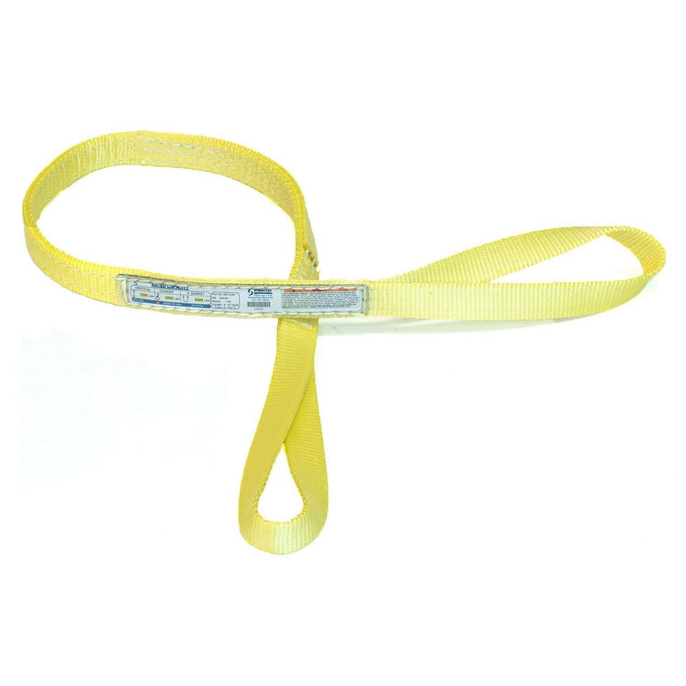 Slings & Tiedowns (Load-Rated); Sling Type: Eye & Eye; Length (Feet): 3; Vertical Capacity (Lb.): 3200; Choker Capacity (Lb.): 2500; Width (Inch): 1; Basket Capacity (Lb.): 6400; Eye Type: Twisted Eye; Sling Material: Nylon; Sling Width: 1 in; Eye Length: