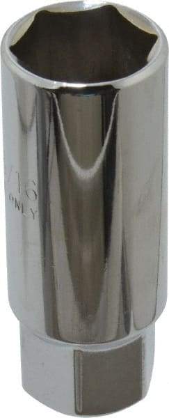 Proto - 3/4" Drive, Spark Plug Hand Socket - 12 Points, 2-1/2" OAL, Chrome Finish - A1 Tooling