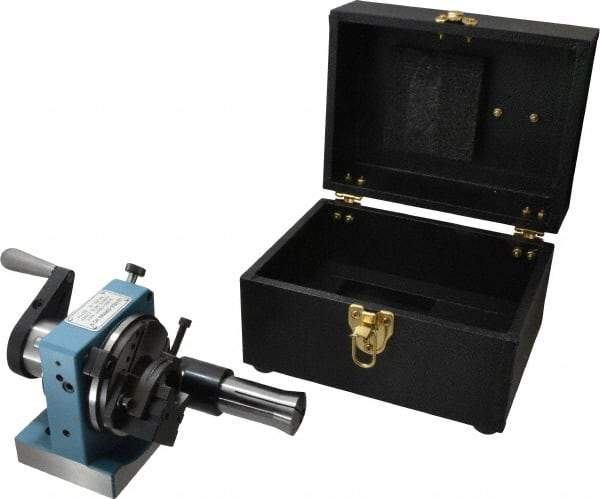 Harig - 5C Compatible, 24 Increment, Horizontal Combination V-Block & Collet Indexer - 3" High Center, 1" Max Collet Capacity, 4" Wide x 3-1/2" Deep Base, 5-5/8" Overall Height, Manual & Motorized Operation - A1 Tooling