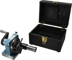 Harig - 5C Compatible, 24 Increment, Horizontal Combination V-Block & Collet Indexer - 3" High Center, 1" Max Collet Capacity, 4" Wide x 3-1/2" Deep Base, 5-5/8" Overall Height, Manual & Motorized Operation - A1 Tooling