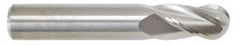 M.A. Ford - 7/16" Diam, 1" LOC, 4 Flute Solid Carbide Ball End Mill - Uncoated, Single End, 2-3/4" OAL, 7/16" Shank Diam, Spiral Flute - A1 Tooling