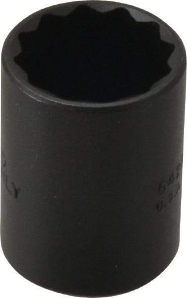 Proto - 7/8", 1/2" Drive, Standard Hand Socket - 12 Points, 1-9/16" OAL, Alloy Steel, Black Finish - A1 Tooling