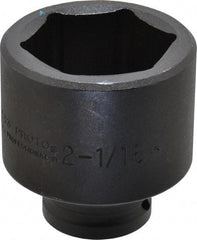 Proto - 3/4" Drive 2-1/16" Standard Impact Socket - 6 Points, 3-3/32" OAL - A1 Tooling