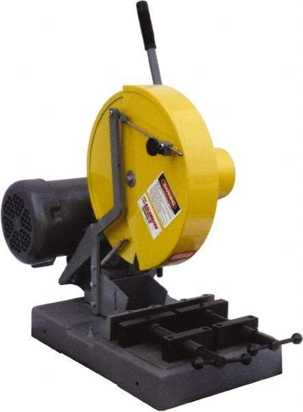 Kalamazoo - 14" Blade Diam, 1" Arbor Hole, Straight Chop & Cutoff Saw - 3,450 RPM, 5 hp, 220/440 Volts, 3 Phase - A1 Tooling