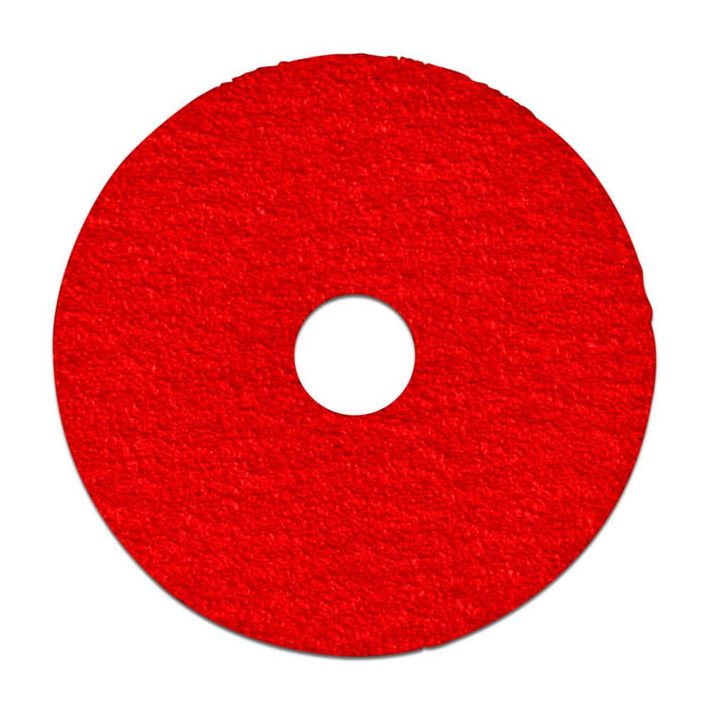 Fiber Discs; Abrasive Material: Aluminum Oxide; Grade: Extra Coarse; Center Hole Size (Inch): 7/8; Grit: 36; Backing Material: Rubber; Maximum Rpm: 13250.000; Disc Color: Red; Disc Diameter (Decimal Inch): 4-1/2; Package Quantity: 4 Pack