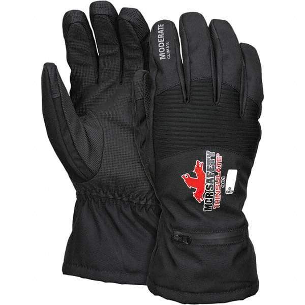 MCR Safety - Size XL Synthetic Blend Work Gloves - For Cold Weather, Uncoated, Slip-On Cuff, Full Fingered, Black, Paired - A1 Tooling