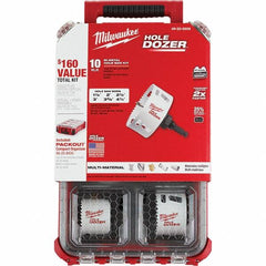 Milwaukee Tool - Hole Saw Kits Minimum Saw Diameter (Inch): 1-1/2 Maximum Saw Diameter (Inch): 4-1/4 - A1 Tooling