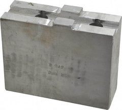 H & R Manufacturing - Tongue & Groove Attachment, Square Soft Lathe Chuck Jaw - Aluminum, 2.12" Btw Mount Hole Ctrs, 4-1/4" Long x 1-1/2" Wide x 3-3/8" High, 1/2" Groove - A1 Tooling