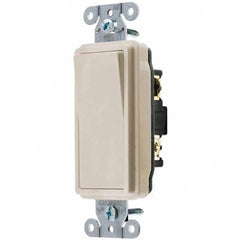 Rocker Switches; Switch Type: Medium-Duty; Switch Sequence: Off-On; Contact Form: SPDT; Operation Type: Maintained (MA); Maximum Amperage At 125 Volts: 15 A; Terminal Type: Wire Nut; Maximum Amperage At 250 Volts: 15 A; Mount Type: Box Mount; Maximum Oper