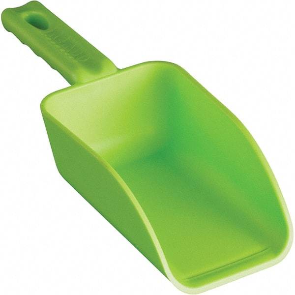 Remco - 32 oz Lime Polypropylene Flat Bottom Scoop - 4.3" Wide x 3" Deep Bowl, 4-1/2" Handle Length, 11-1/2" OAL - A1 Tooling