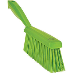 Vikan - 14" OAL, Polyester Staple Set Bench Brush - 2" Bristle Length, 6-3/8" Long Head, Straight Polypropylene Handle, Lime Green - A1 Tooling