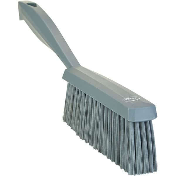 Vikan - 14" OAL, Polyester Staple Set Bench Brush - 2" Bristle Length, 6-3/8" Long Head, Straight Polypropylene Handle, Gray - A1 Tooling