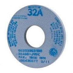 Norton - 14" Diam x 5" Hole x 1" Thick, J Hardness, 60 Grit Surface Grinding Wheel - Aluminum Oxide, Type 1, Medium Grade, 1,800 Max RPM, Vitrified Bond, No Recess - A1 Tooling