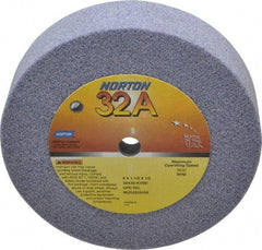 Norton - 6" Diam, 1/2" Hole Size, 1-1/2" Overall Thickness, 46 Grit, Type 6 Tool & Cutter Grinding Wheel - Coarse Grade, Aluminum Oxide, K Hardness, Vitrified Bond, 3,820 RPM - A1 Tooling