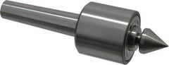 Riten - MT3 Taper Shank, 2-1/8" Head Diam Live Center - 5,000 Max RPM, 2" Head Length, 1" Point Diam, 1/4" Point Len, 350 Lb Max Workpc, 2" OAL, Male Point - A1 Tooling