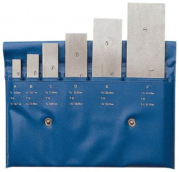 PEC Tools - 3/8 to 2-1/4 Inch Adjustable Parallel Set - Includes Vinyl Pouch, 6 Pieces - A1 Tooling