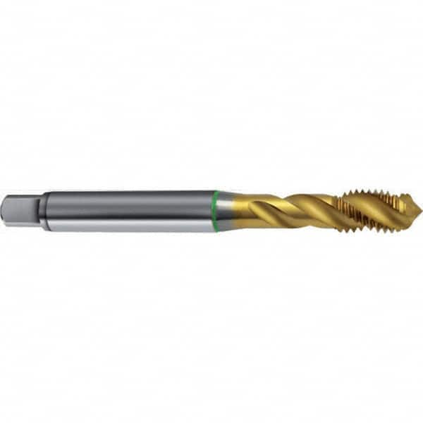 Guhring - M16x2.00 Metric 4 Flute 6H Modified Bottoming Spiral Flute Tap - High Speed Steel, TiN Finish, 110mm OAL, Right Hand Flute, Right Hand Thread, D13, Series 4311 - A1 Tooling