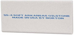 Norton - 4" Long x 1-3/4" Diam x 3/8" Thick, Novaculite Sharpening Stone - Round Edge Slip, Extra Fine Grade - A1 Tooling