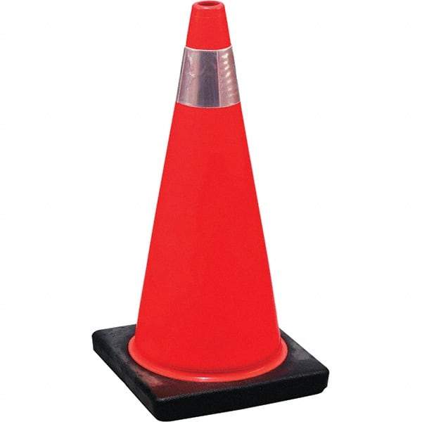 NMC - 18" High, Orange Traffic Cone - 10-1/2" Base Width, Rubber - A1 Tooling