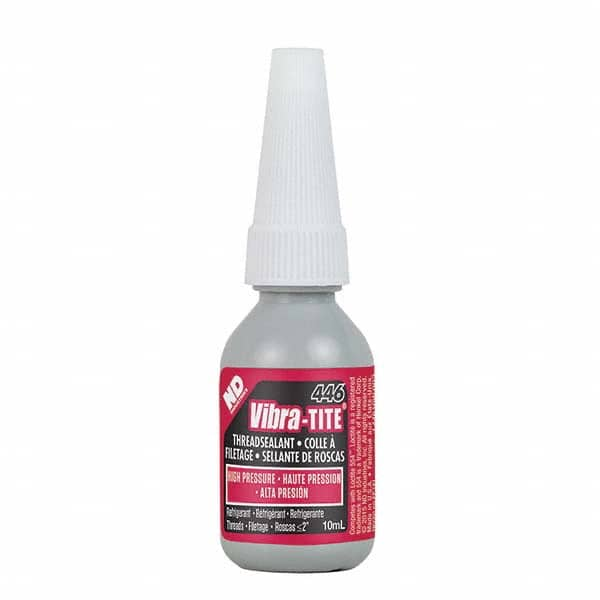 Vibra-Tite - 10 mL Bottle, Red, Refrigerant - High Pressure Thread Sealant - A1 Tooling