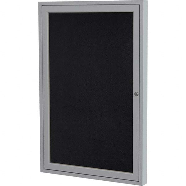 Ghent - Cork Bulletin Boards Style: Enclosed Recycled Rubber Bulletin Board Color: Black - A1 Tooling