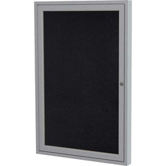 Ghent - Cork Bulletin Boards Style: Enclosed Recycled Rubber Bulletin Board Color: Black - A1 Tooling