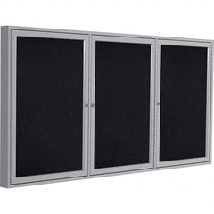 Ghent - Cork Bulletin Boards Style: Enclosed Recycled Rubber Bulletin Board Color: Black - A1 Tooling