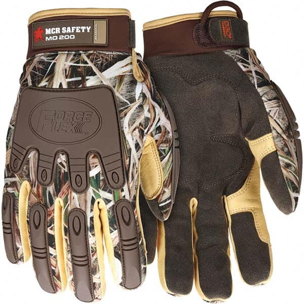 MCR Safety - Size M Synthetic Suede Work Gloves - For Cold Weather, Uncoated, Adjustable Closure Cuff, Full Fingered, Camouflage, Paired - A1 Tooling