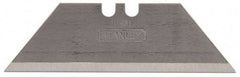 Stanley - 100 Piece Carbon Steel Utility Knife Blade - 2-7/16" OAL, 0.035" Blade Thickness - A1 Tooling