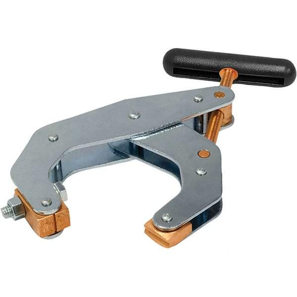 Kant Twist - 1,700 Lb, 4-1/2" Max Opening, 2-3/8" Open Throat Depth, 2-5/8" Closed Throat Depth, Cantilever Clamp - Copper Plated Steel Jaw, T-Handle, 1-1/8" Max Width - A1 Tooling