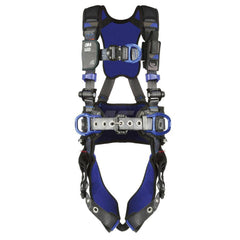 Fall Protection Harnesses: 420 Lb, Size Medium, For Climbing Positioning & Wind Energy, Back Front & Hips Tongue Leg Strap, Quick-Connect Chest Strap