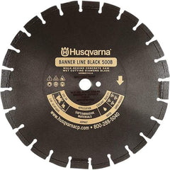 Husqvarna - 20" Diam, 1" Arbor Hole Diam, Continuous Edge Tooth Wet & Dry Cut Saw Blade - Diamond-Tipped, General Purpose Action, Standard Round Arbor - A1 Tooling