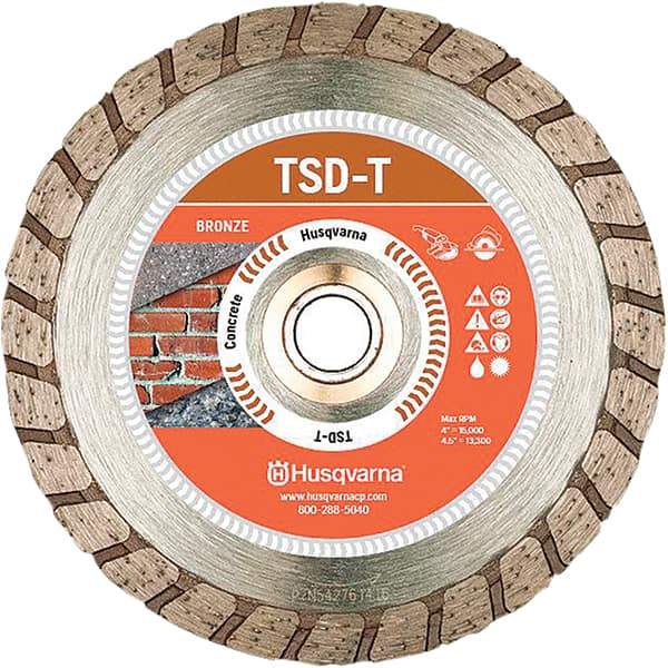 Husqvarna - 10" Diam, 5/8 & 7/8" Arbor Hole Diam, Continuous Edge Tooth Wet & Dry Cut Saw Blade - Diamond-Tipped, Fast Cutting & Smooth Action, Standard Round Arbor - A1 Tooling