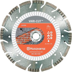 Husqvarna - 10" Diam, 5/8 & 7/8" Arbor Hole Diam, Continuous Edge Tooth Wet & Dry Cut Saw Blade - Diamond-Tipped, Fast Cutting Action, Standard Round Arbor - A1 Tooling