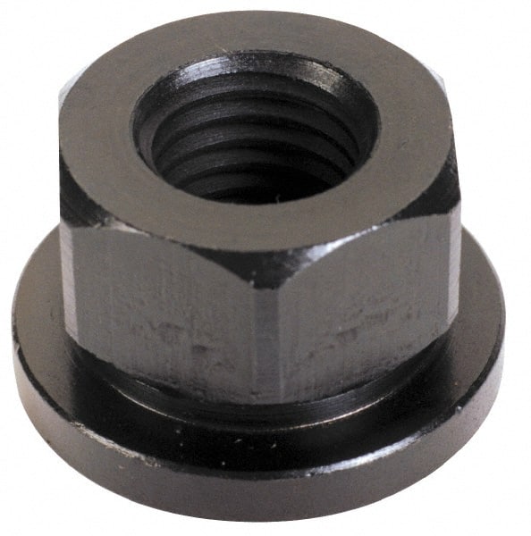 M24x3.00, 49mm Flange Diam, 32mm High, 36mm Across Flats, Flange Nut Grade 12L14 Steel, Black Oxide Finish, 7″ Flange Height, TCMAI