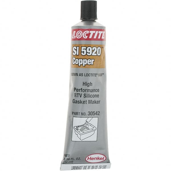 Loctite - 70 oz Tube Copper (Color) RTV Silicone Gasket Sealant - 24 hr Full Cure Time - A1 Tooling