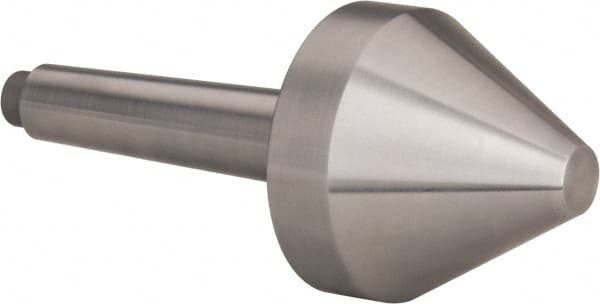 Riten - 2-1/8" Head Diam, Hardened Tool Steel Bull Nose Point Solid Dead Center - 2MT Morse Taper, 2-1/8" Point Diam, 1.4" Point Length - A1 Tooling