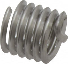 Recoil - 1/4-20 UNC, 3/8" OAL, Free Running Helical Insert - 5-3/4 Free Coils, Tanged, Stainless Steel, 1-1/2D Insert Length - Exact Industrial Supply