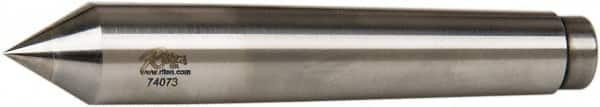 Riten - 0.72" Head Diam, Carbide-Tipped Steel Standard Point Solid Dead Center - B&S 7 Brown & Sharpe Taper, 0.72" Point Diam, 1-1/8" Point Length, 4-3/8" OAL - A1 Tooling