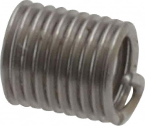 Recoil - M3x0.50 Metric Coarse, 6mm OAL, Free Running Helical Insert - 8-7/8 Free Coils, Tanged, Stainless Steel, Bright Finish, 2D Insert Length - Exact Industrial Supply