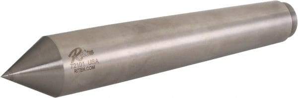 Riten - 1-1/4" Head Diam, Hardened Tool Steel Standard Point Solid Dead Center - Jarno 10 Taper, 1-1/4" Point Diam, 2" Point Length, 7-1/2" OAL - A1 Tooling