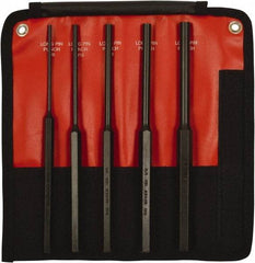 Mayhew - 5 Piece, 1/8 to 3/8", Pin Punch Set - Hex Shank, Steel, Comes in Kit Bag - A1 Tooling